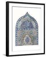 An Important Diyarbekir Tile Mihrab of Ogival Arched Form Comprising Twelve Tiles, circa 1570-null-Framed Giclee Print