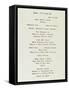 An Important First Class Passenger Menu from the R.M.S. Titanic, Cafe Parisien-null-Framed Stretched Canvas