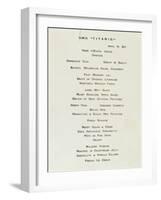 An Important First Class Passenger Menu from the R.M.S. Titanic, Cafe Parisien-null-Framed Giclee Print