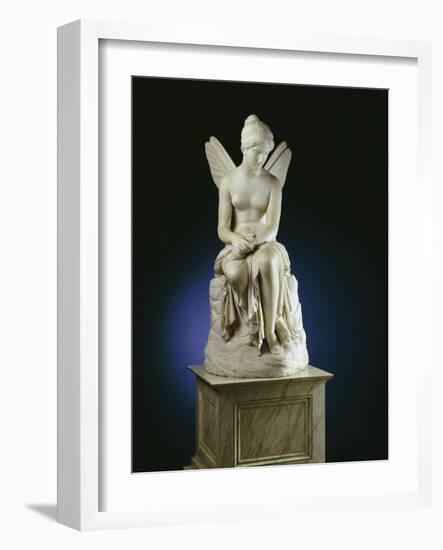 An Important Italian White Marble Figure of Psyche Abandoned, 1st Half 19th Century-Pietro Tenerani-Framed Giclee Print