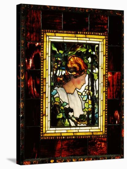 An Important Leaded Glass Portrait Window, Dated Prior 1900-Tiffany Studios-Stretched Canvas