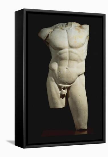 An Important Roman Marble Torso of the Diadumenos of Polykeitos-null-Framed Stretched Canvas