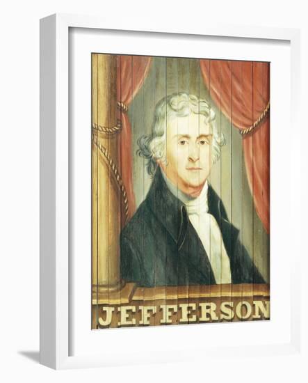 An Important Tavern Sign Depicting Thomas Jefferson and James Madison-Dirk Van Erp-Framed Giclee Print