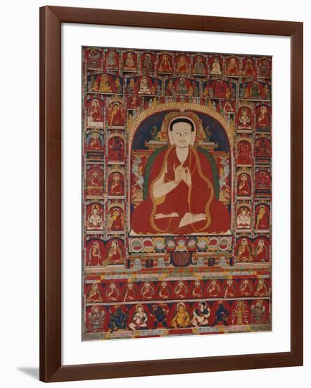 An Important Tibetan Thang.ka Depicting Bkra.Shis.Dpal circa 1300-null-Framed Giclee Print