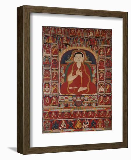 An Important Tibetan Thang.ka Depicting Bkra.Shis.Dpal circa 1300-null-Framed Giclee Print