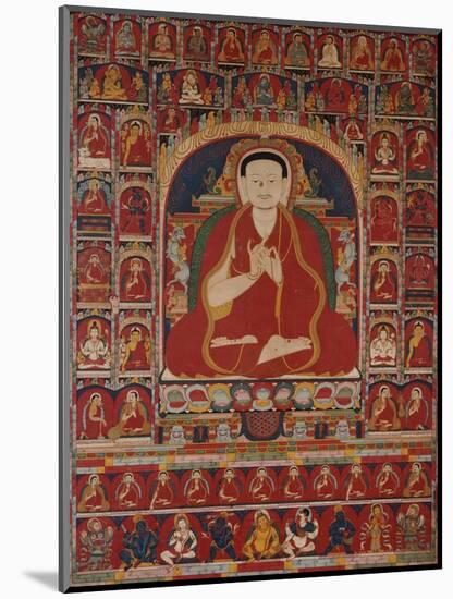 An Important Tibetan Thang.ka Depicting Bkra.Shis.Dpal circa 1300-null-Mounted Giclee Print