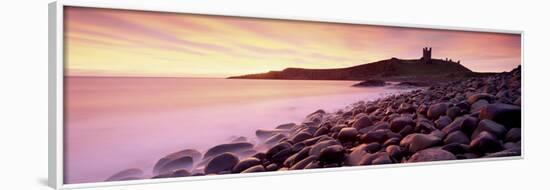 An Imposing Silhouette of Dunstanburgh Castle, Northumberland, England-Lee Frost-Framed Photographic Print
