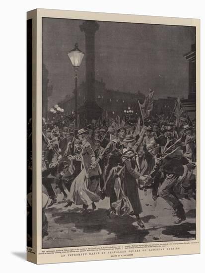 An Impromptu Dance in Trafalgar Square on Saturday Evening-Frederic De Haenen-Stretched Canvas