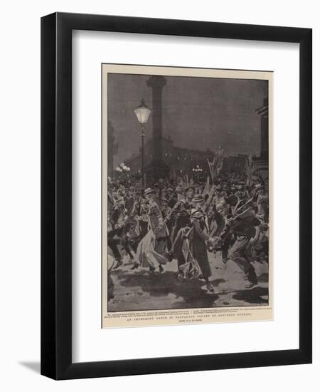 An Impromptu Dance in Trafalgar Square on Saturday Evening-Frederic De Haenen-Framed Premium Giclee Print