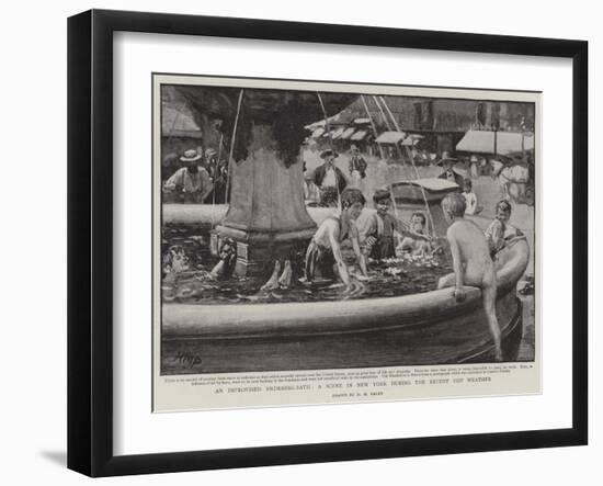 An Improvised Swimming-Bath, a Scene in New York During the Recent Hot Weather-Henry Marriott Paget-Framed Giclee Print