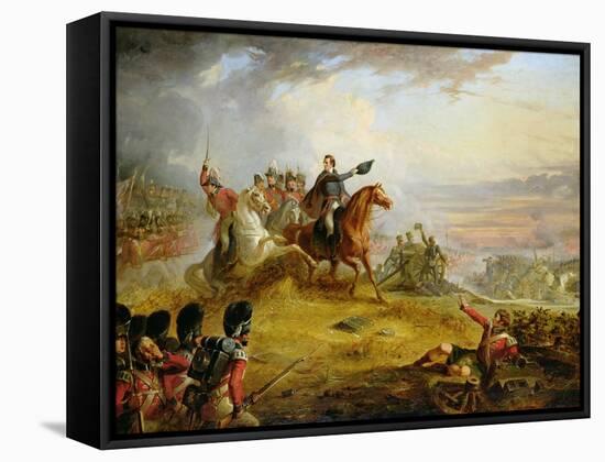 An Incident at the Battle of Waterloo in 1815-Thomas Jones Barker-Framed Stretched Canvas