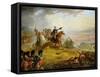 An Incident at the Battle of Waterloo in 1815-Thomas Jones Barker-Framed Stretched Canvas