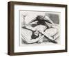 An Incubus in the Form of a Bird Perches Upon Its Helpless Victim-Charles Gilbert-Framed Art Print