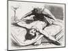 An Incubus in the Form of a Bird Perches Upon Its Helpless Victim-Charles Gilbert-Mounted Art Print