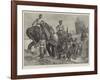 An Indian Army Camp of Exercise in the Madras Presidency, the Elephant Battery-Richard Caton Woodville II-Framed Giclee Print