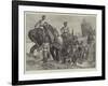 An Indian Army Camp of Exercise in the Madras Presidency, the Elephant Battery-Richard Caton Woodville II-Framed Giclee Print