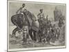 An Indian Army Camp of Exercise in the Madras Presidency, the Elephant Battery-Richard Caton Woodville II-Mounted Giclee Print