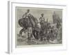 An Indian Army Camp of Exercise in the Madras Presidency, the Elephant Battery-Richard Caton Woodville II-Framed Giclee Print