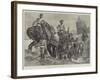 An Indian Army Camp of Exercise in the Madras Presidency, the Elephant Battery-Richard Caton Woodville II-Framed Giclee Print