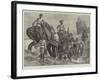 An Indian Army Camp of Exercise in the Madras Presidency, the Elephant Battery-Richard Caton Woodville II-Framed Giclee Print