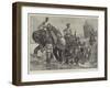 An Indian Army Camp of Exercise in the Madras Presidency, the Elephant Battery-Richard Caton Woodville II-Framed Giclee Print