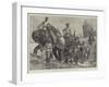 An Indian Army Camp of Exercise in the Madras Presidency, the Elephant Battery-Richard Caton Woodville II-Framed Giclee Print