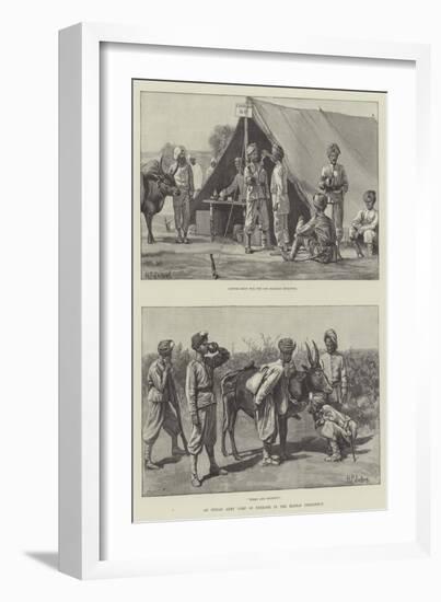 An Indian Army Camp of Exercise in the Madras Presidency-null-Framed Giclee Print