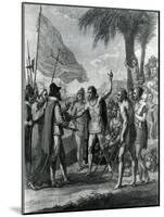 An Indian Cacique of the Island of Cuba Addressing Columbus (1451-1500) Concerning a Future State-Benjamin West-Mounted Giclee Print