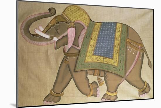 An Indian Elephant, Indian-null-Mounted Giclee Print