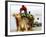 An Indian Farmer Loads His Camel with Watermelons on the Bank of the River Ganges-null-Framed Photographic Print