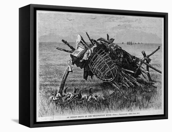 An Indian Grave on the Yellowstone River.-null-Framed Stretched Canvas