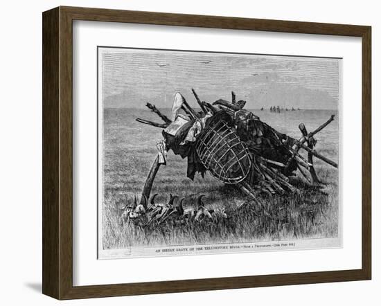 An Indian Grave on the Yellowstone River.-null-Framed Giclee Print