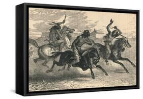 An Indian Horse Race, C19th Century-null-Framed Stretched Canvas