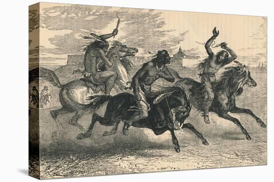 An Indian Horse Race, C19th Century-null-Stretched Canvas