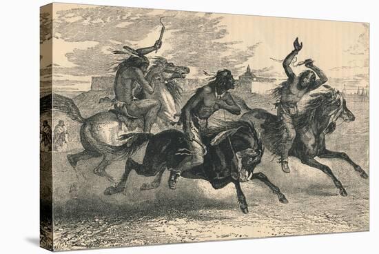 An Indian Horse Race, C19th Century-null-Stretched Canvas