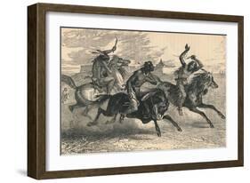 An Indian Horse Race, C19th Century-null-Framed Giclee Print