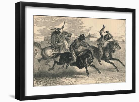 An Indian Horse Race, C19th Century-null-Framed Giclee Print