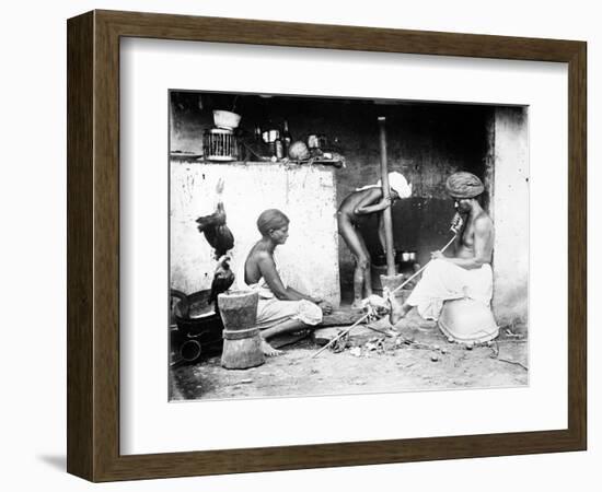 An Indian Kitchen, C.1870s-Willoughby Wallace Hooper-Framed Photographic Print