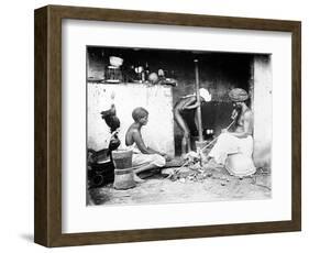 An Indian Kitchen, C.1870s-Willoughby Wallace Hooper-Framed Photographic Print