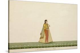 An Indian Macaroni Lady, 1800-10-Ramdass-Stretched Canvas