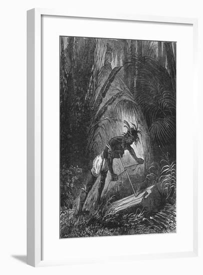 An Indian obtaining fire by friction, 1894-Unknown-Framed Giclee Print