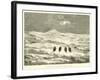 An Indian's Bivouac in the Midst of the Snows of the Sierra-Édouard Riou-Framed Giclee Print