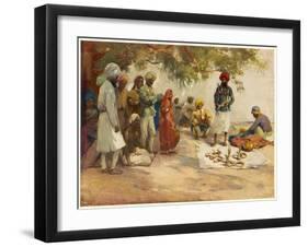 An Indian Snake Charmer and His Audience-Frank Dean-Framed Art Print