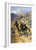 An Indian Trapper-Frederic Sackrider Remington-Framed Art Print