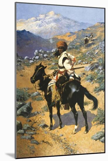 An Indian Trapper-Frederic Sackrider Remington-Mounted Art Print