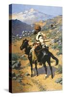 An Indian Trapper-Frederic Sackrider Remington-Stretched Canvas