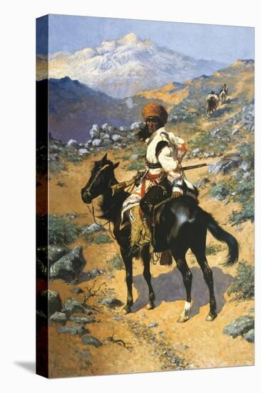 An Indian Trapper-Frederic Sackrider Remington-Stretched Canvas