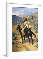 An Indian Trapper-Frederic Sackrider Remington-Framed Art Print