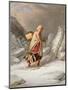 An Indian Woman Wearing Snowshoes-Cornelius Krieghoff-Mounted Giclee Print