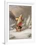 An Indian Woman Wearing Snowshoes-Cornelius Krieghoff-Framed Giclee Print